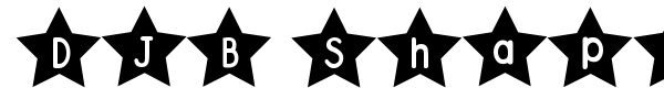 DJB Shape Up Stars font preview